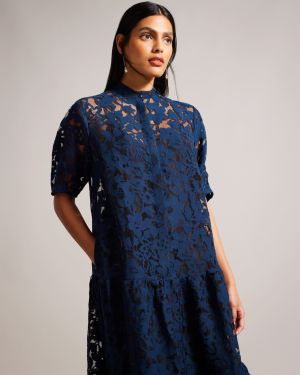 Ted Baker Naisten Midimekko, CLAAREY DRESS Tummansininen