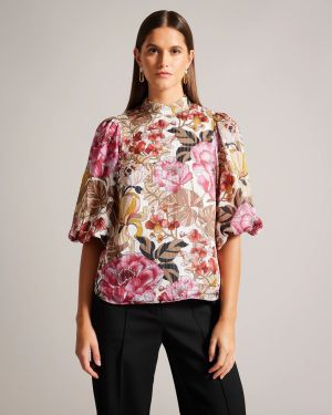 Ted Baker naisten pusero, JAYLAAH BLOUSE Monivärinen Kuosi