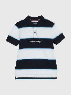 Tommy Hilfiger Childrenswear pikeepaita, YD RUGBY STRIPE POLO Raidallinen Sininen