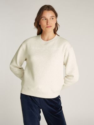 Tommy Hilfiger college, MDRN REG CORP LOGO SWEATER Valkoinen