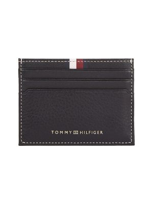 Tommy Hilfiger korttikotelo, CORP LEATHER CC HOLDER Musta