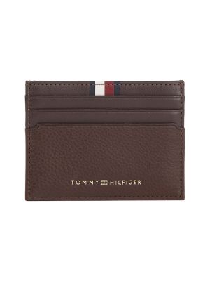 Tommy Hilfiger Korttikotelo, CORP LEATHER CC HOLDER Tummanruskea