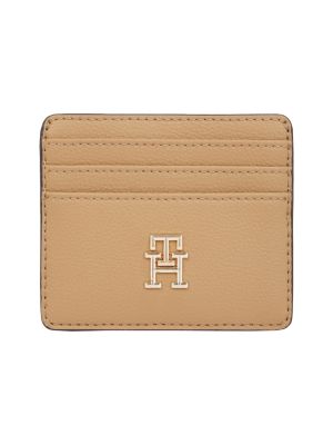 Tommy Hilfiger Korttikotelo, TH SOFT LOGOTAPE CC HOLDER Vaalea Beige