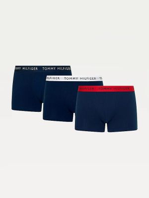 Tommy Hilfiger Miesten Bokserit 3P TRUNK COLOR WB NOS Tummansininen