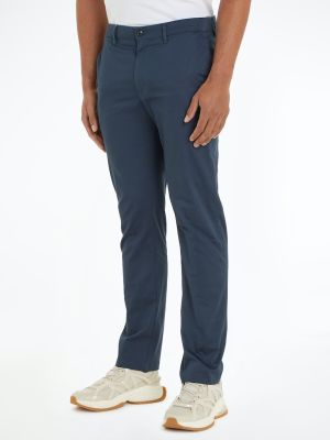 Tommy Hilfiger Miesten Housut, CHINO DENTON PRINTED STRUCTURE Tummansininen