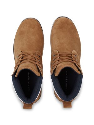 Tommy Hilfiger Miesten Kengät, CORE HILFIGER SUEDE BOOT Keskiruskea