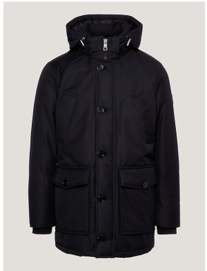 Tommy Hilfiger Miesten Parkatakki, ROCKIE NON FUR DOWN PARKA Musta