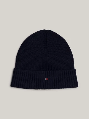 Tommy Hilfiger miesten pipo, TH FLAG PIMA COTTON BEANIE Tummansininen