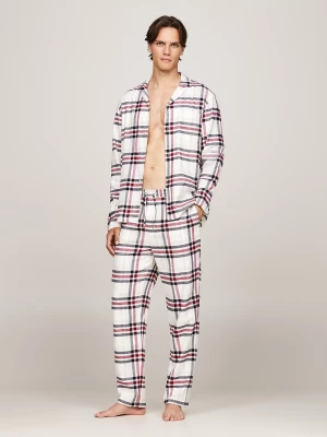 Tommy Hilfiger Miesten Pyjamasetti, LS FLANNEL PJ SHIRT SET Punainen Ruutu