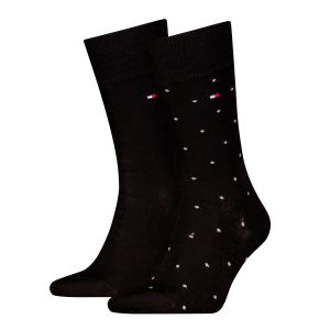 Tommy Hilfiger Miesten Sukat 2-Pack, MEN SOCK DOT NOS Musta