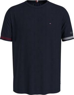 Tommy Hilfiger Miesten T-Paita, FLAG CUFF TEE Tummansininen