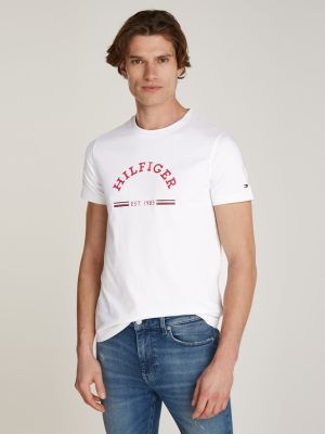 Tommy Hilfiger miesten t-paita, RWB ARCH GS TEE Valkoinen