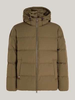 Tommy Hilfiger Miesten Untuvatakki, K DOWN HOODED PUFFER Armeijanvihreä