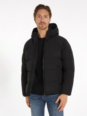 Tommy Hilfiger Miesten Untuvatakki, K DOWN HOODED PUFFER Musta