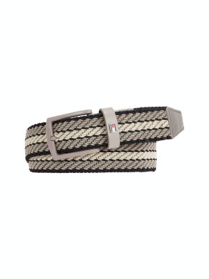 Tommy Hilfiger Miesten Vyö, DENTON ELASTIC BELT Ruskea Kuosi