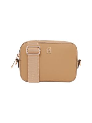 Tommy Hilfiger Naisten Laukku, TH SOFT LOGO CAMERA BAG Vaalea Beige