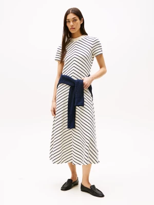 Tommy Hilfiger naisten mekko, MODERN F&F MIDI DRESS Raidallinen Sininen