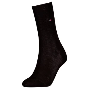 Tommy Hilfiger naisten sukat, K-WOMEN SOCK ROLL TOP PREMIUM WOOL Musta