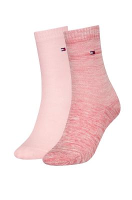 Tommy Hilfiger Naisten Sukat, WOMEN SOCK 2PK RUNFREE Vaaleanpunainen