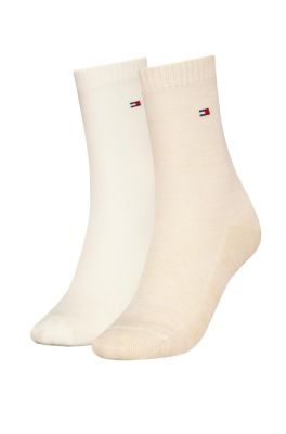 Tommy Hilfiger Naisten Sukat, WOMEN SOCK 2PK RUNFREE Valkoinen