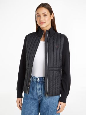 Tommy Hilfiger naisten takki, LW PADDED KNIT MIX JACKET Musta