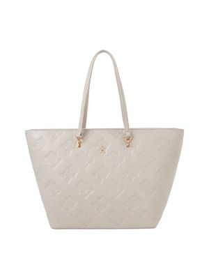 Tommy Hilfiger Naisten Tote-laukku, TH REFINED TOTE MONO Vaalea Beige