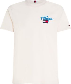 Tommy Hilfiger t-paita, HILFIGER PAINTED GRAPHIC TEE Valkoinen