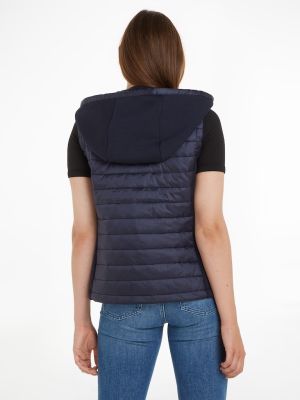 Tommy Hilfiger Liivi, KNIT MIX LW PADDED VEST Tummansininen