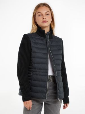 Tommy Hilfiger Kevytuntuvatakki, KNIT MIX DOWN JACKET Musta