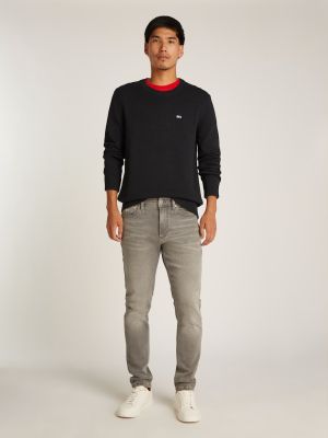 Tommy Jeans Miesten neule, TJM SLIM ESSNTLS C-NECK SWEATER Musta