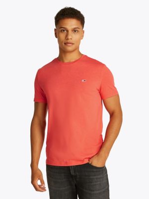 Tommy Jeans Miesten T-paita, SLIM JASPE TEE Oranssi