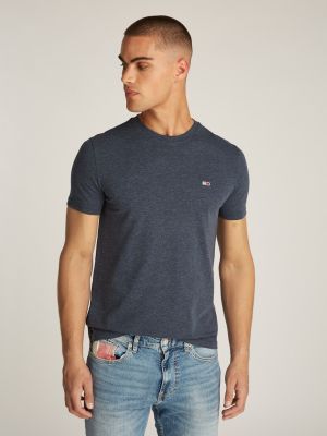 Tommy Jeans Miesten T-paita, SLIM JASPE TEE Tummansininen