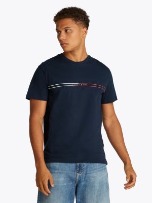 Tommy Jeans miesten t-paita, TJM SLIM ENTRY GRAPHIC TEE Tummansininen