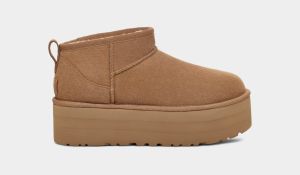 UGG Naisten Kengät, W CLASSIC ULTRA MINI PLATFORM Kaakaonruskea