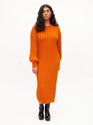 Uhana Naisten Mekko, DREAMWORLD KNIT DRESS Oranssi