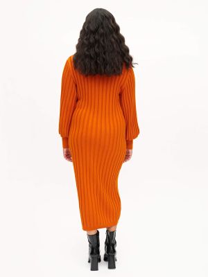 Uhana Naisten Mekko, DREAMWORLD KNIT DRESS Oranssi