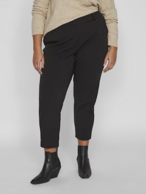 Vila Naisten Housut, VIVARONE HW SLIM PANT Musta