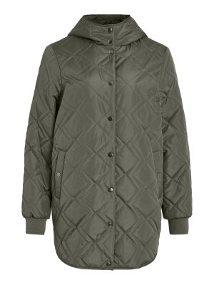 Vila Naisten Takki, VIJADE LS HOODED JACKET Khaki