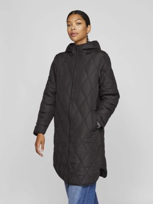 Vila naisten tikkitakki, VIQUILA LS HOODED COAT Musta