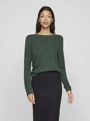 Vila neule, VIDALO O-NECK L/S KNIT TOP Armeijanvihreä