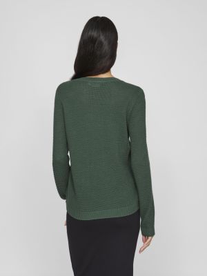 Vila neule, VIDALO O-NECK L/S KNIT TOP Armeijanvihreä