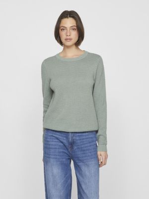 Vila neule, VIDALO O-NECK L/S KNIT TOP Vaaleanvihreä