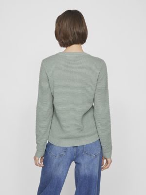 Vila neule, VIDALO O-NECK L/S KNIT TOP Vaaleanvihreä