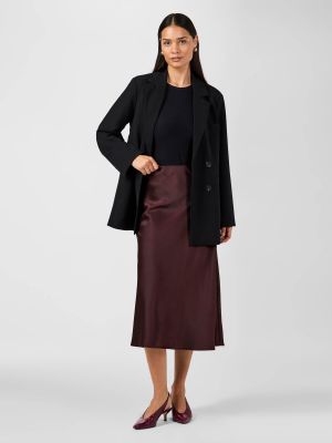 Y.A.S hame, YASPELLA HW MIDI SKIRT Tummanruskea