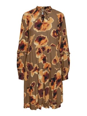 Y.A.S mekko, YASCAMEO LS DRESS Beige Kuosi