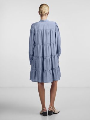 Y.A.S Naisten Mekko, YASPALA LS SHIRT DRESS Vaaleansininen