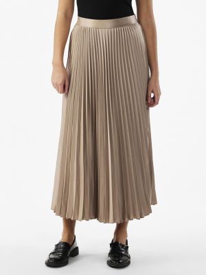 Y.A.S naisten hame, YASCELINE HW MIDI SKIRT S Vaalea Beige