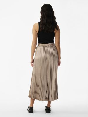 Y.A.S naisten hame, YASCELINE HW MIDI SKIRT S Vaalea Beige