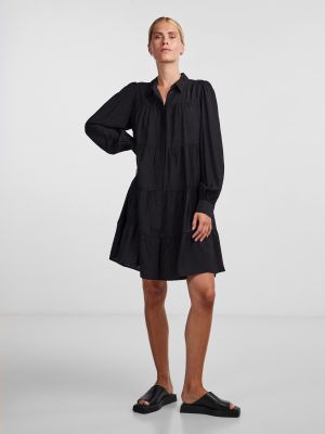 Y.A.S Naisten Mekko, YASPALA LS SHIRT DRESS Musta