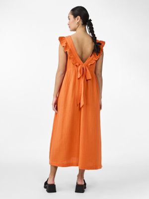 Y.A.S naisten mekko, YASVIMOLA SL LONG DRESS Oranssi